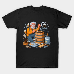 Crafting Man:  Craft beer Brewing Grandpa Keg T-Shirt